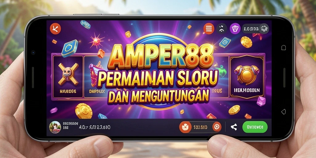 Tampilan menarik dari gameplay slot AMPER88 yang seru dan penuh warna.