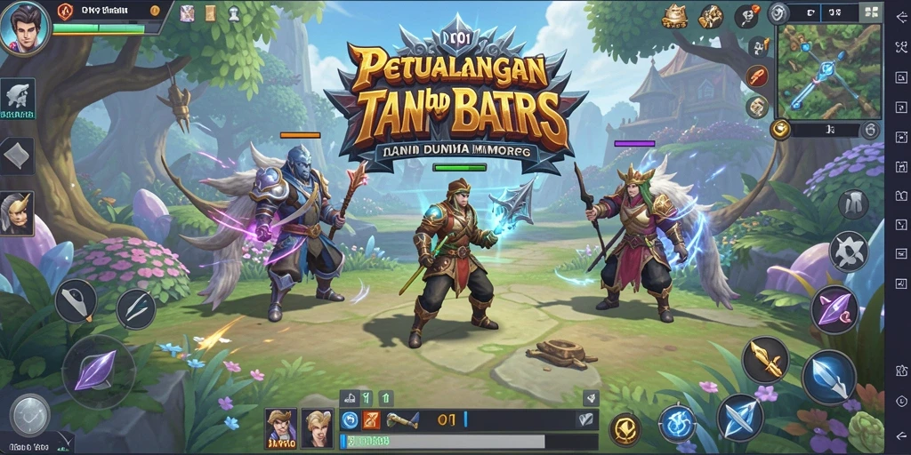 Screenshot DY01 menampilkan aksi seru dalam pertarungan MMORPG.