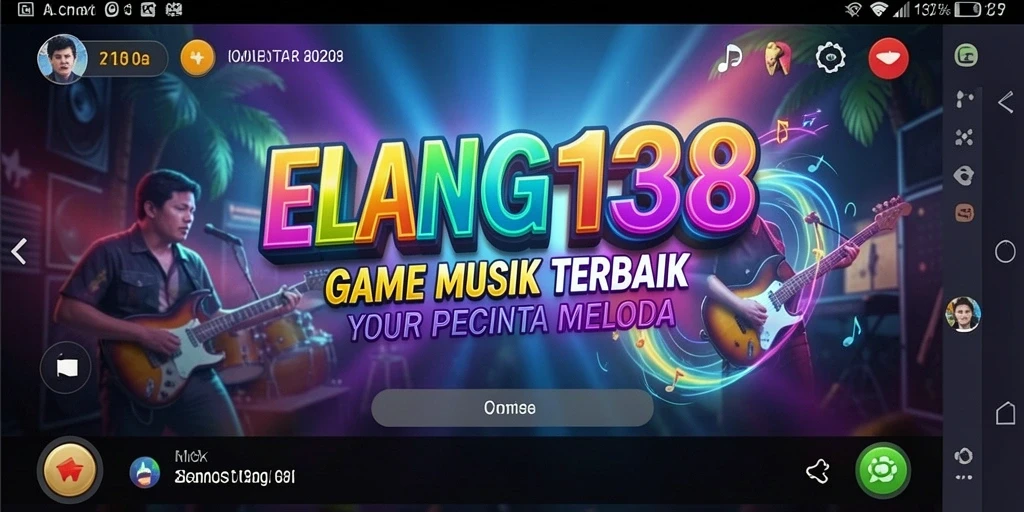 Screenshot gameplay yang menunjukkan pengalaman musik yang interaktif.