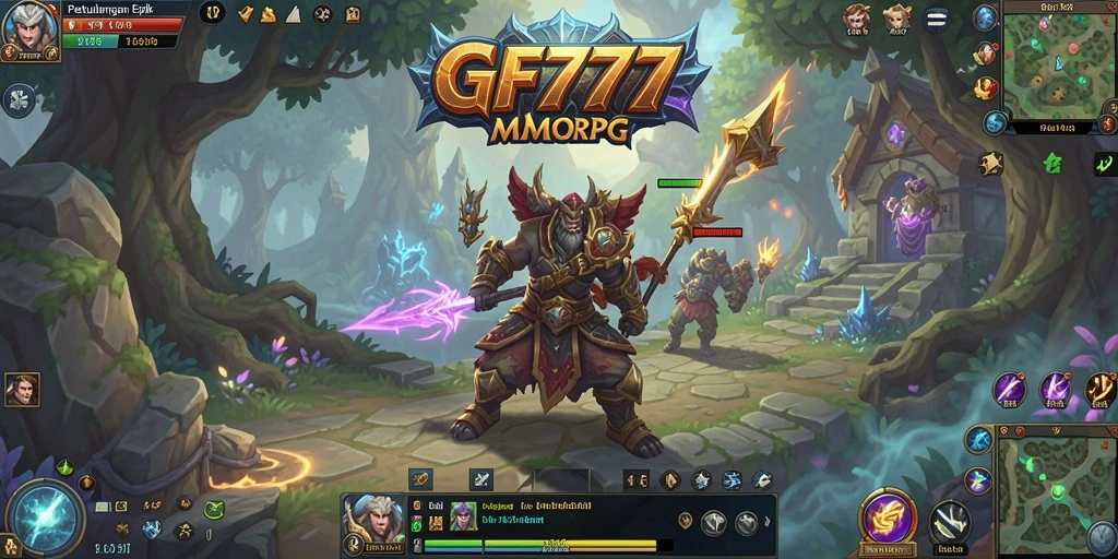 Tampilan gameplay epik di dunia MMORPG GF777.