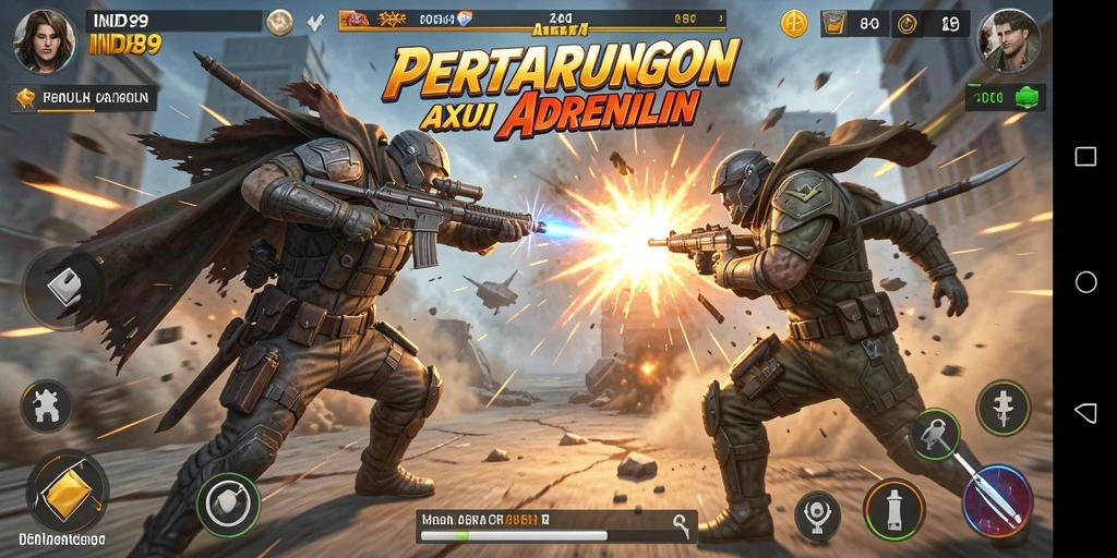 Tampilan gameplay seru dari IND89 dengan aksi pertarungan yang mendebarkan.
