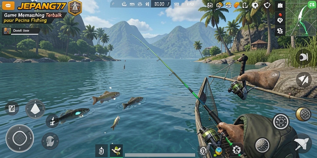 Tampilan gameplay memancing yang seru dan menantang.