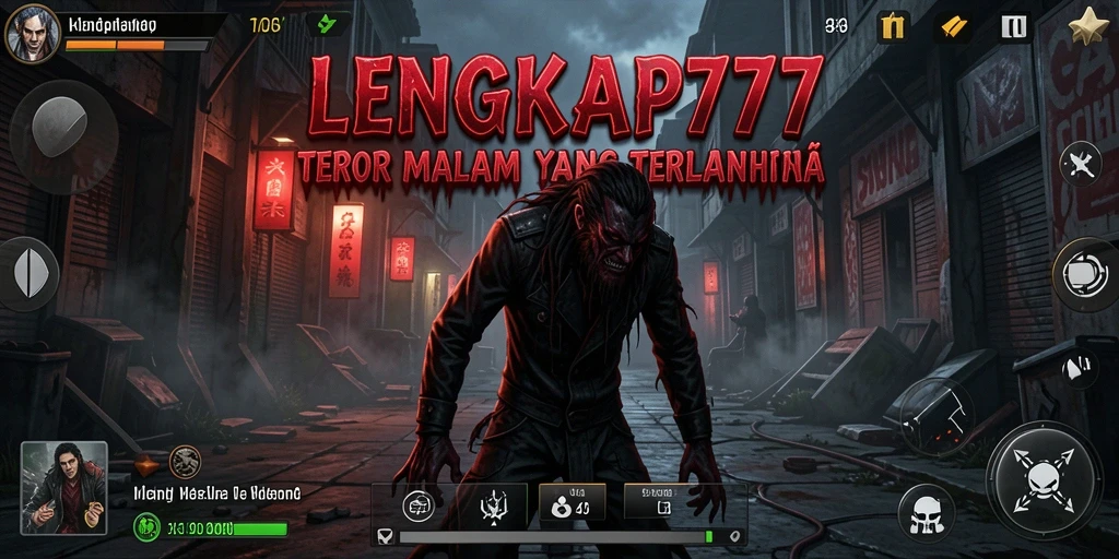 Gameplay intens dan menyeramkan dalam LENGKAP777.