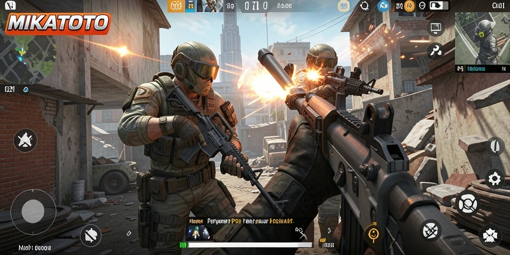 Tampilan gameplay MIKATOTO yang menegangkan dan penuh aksi.