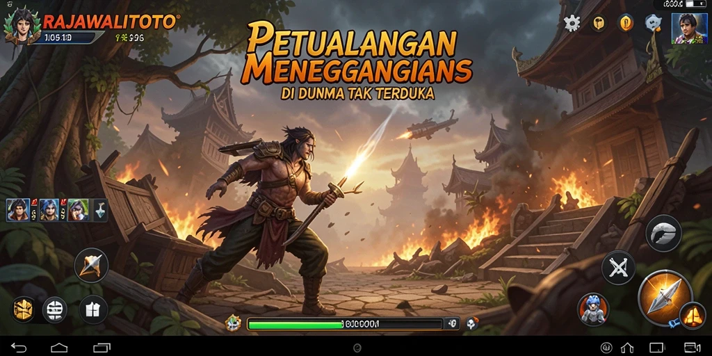Tampilan gameplay RAJAWALITOTO yang menegangkan dan penuh petualangan.
