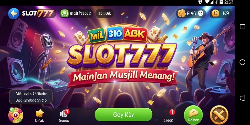 Tampilan menarik dengan gameplay slot yang seru dan irama musik.