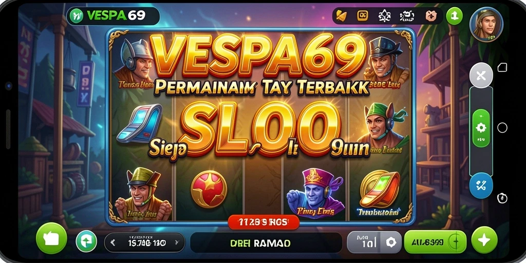 Screenshot VESPA69 menampilkan gameplay Slot yang seru dan penuh warna.