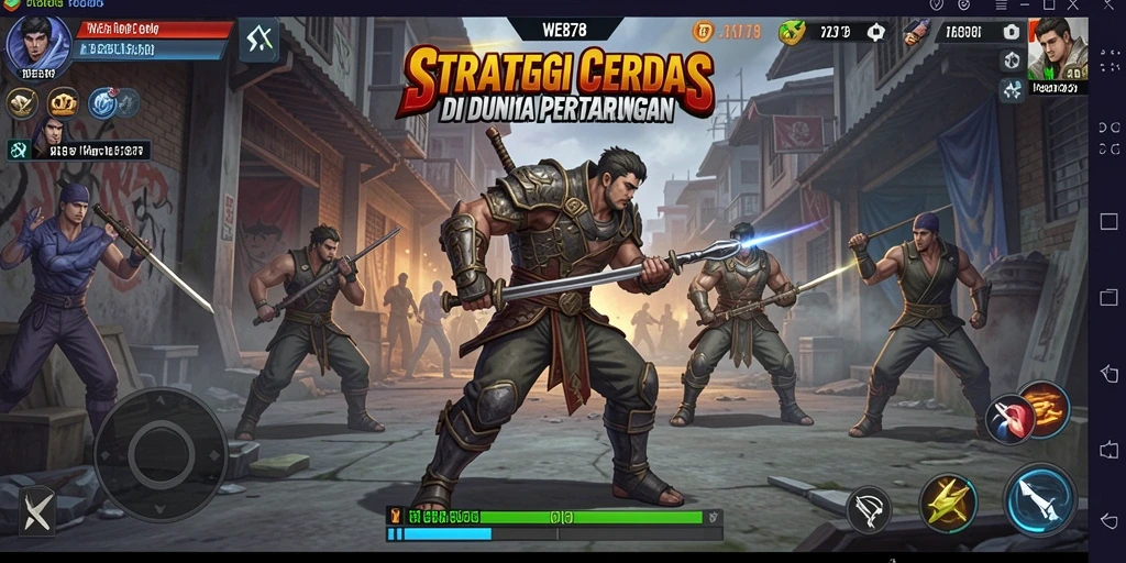 Tangkapan layar dari gameplay menegangkan di arena <strong>WE878</strong> yang menampilkan strategi pertempuran.